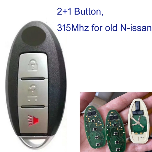 MK210212 2+1 Button 315MHZ Flip Key for N-issan Old Car Auto Key Fob