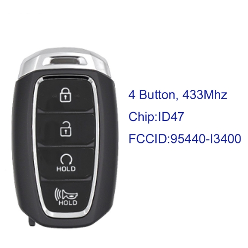 MK140475 4 Button 433MHz Smart Key for H-yundai  FCCID 95440-I3400 Remote Key Fob Keyless Go