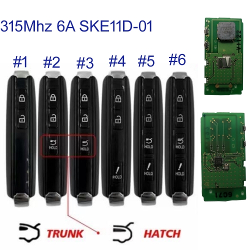 MK540109 315MHZ Smart Key for Mazda CX-30 2019+ 2020 With 6A Chip FCCID:SKE11D-01 P/N:WAZSKE11D01