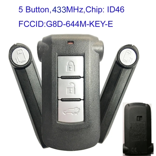 MK350075 5 Buttons 434Mhz Smart Key for M-itsubishi FCCID:G8D-644M-KEY-E With ID46 Chip Auot Key Fob