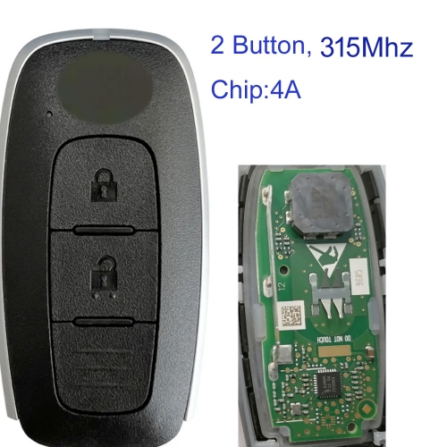 MK210174 2 Button 315MHz Smart Key for N-issan 2023 X-trail Smart Key Remote Fcc ID TXPZ2 S180146104 HITAG AES chip With 4A Chip