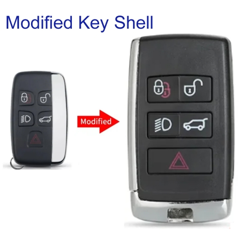 FS260024 5Button Modified Key Shell Cover Case for Ranger Rover Sport Evoque 2022 2021Auto Car Key Cover Replacement