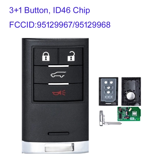 MK280190 3+1 Button 434Mhz FSK Remote Flip Key for C-hevrolet Holden GM Captiva 2014-2018 Auto Key Fob With ID46 Chip FCCID:95129967/95129968