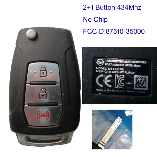 MK430002 OEM 2+1Button 434MHZ Smart Key for SsangYong Part Number 87510-35000 Auto Car Key Fob MK430002 OEM 2+1Button 434MHZ Smart Key for SsangYong Part Number 87510-35000 Auto Car Key Fob