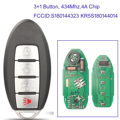 MK220030 3+1 Button 434mhz Smart Key for Infiniti Q50 Q60 2016 2017 2018 2019 2020 with 4A Chip S180144323 KR5S180144014 Auto Remote Key MK220030 3+1 Button 434mhz Smart Key for Infiniti Q50 Q60 2016 2017 2018 2019 2020 with 4A Chip S180144323 KR5S180144014 Auto Remote Key