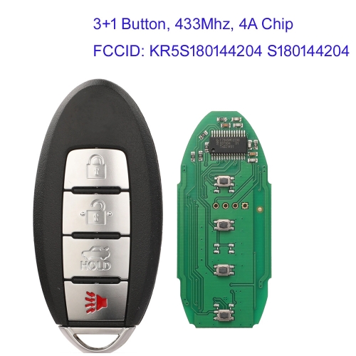MK220027 3+1 Button 434mhz Smart Key for Infiniti Q50 2016-2019 Q60 2017-2019 with 4A Chip KR5S180144204 S180144204 Auto Remote Key MK220027 3+1 Button 434mhz Smart Key for Infiniti Q50 2016-2019 Q60 2017-2019 with 4A Chip KR5S180144204 S180144204 Auto Remote Key