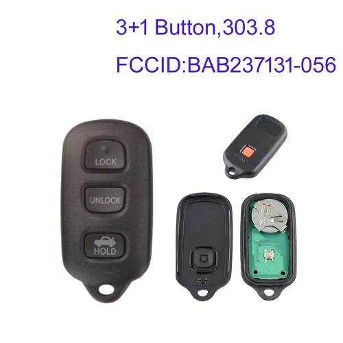 MK190681 3+1 Button 303.8Mhz Remote Key Control for T-oyota Tundra FCC ID BAB237131-056 RS3200 08191-00922 BAB237131_056 MK190681 3+1 Button 303.8Mhz Remote Key Control for T-oyota Tundra FCC ID BAB237131-056 RS3200 08191-00922 BAB237131_056