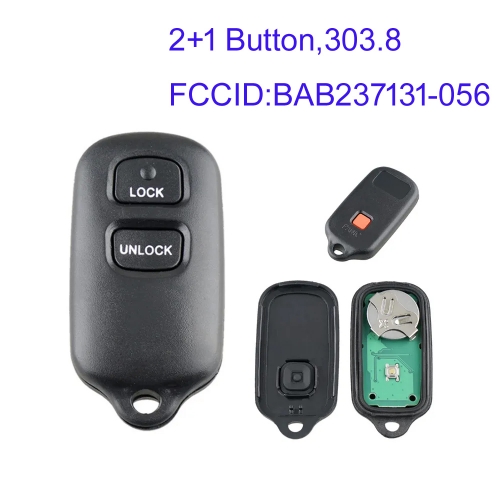 MK190679 2+1 Button 303.8Mhz Remote Key Control for T-oyota Tundra FCC ID BAB237131-056 RS3200 08191-00922 BAB237131_056 MK190679 2+1 Button 303.8Mhz Remote Key Control for T-oyota Tundra FCC ID BAB237131-056 RS3200 08191-00922 BAB237131_056