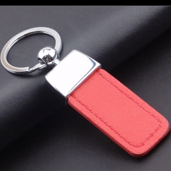 Promotional PU leather key chain gift customized logo