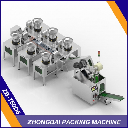 Screw Packing Machine with Six Bowls Chain Conveyor