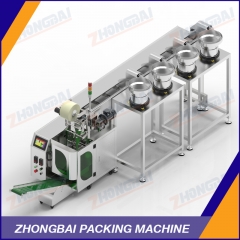 Screw Packing Machine with Four Bowls Chain Conveyor