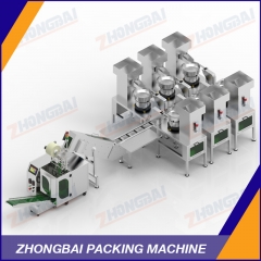 Screw Packing Machine with Six Bowls Chain Conveyor