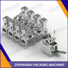 Screw Packing Machine with Eight Bowls Chain Conveyor