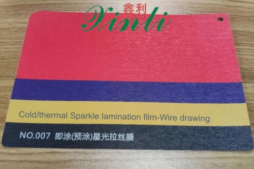 Cold/thermal Sparkle lamination film-Wire drawing