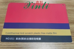 Cold/thermal Anti scratch plastic free matt film