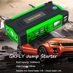 GKFLY High Power 16000mAh Starting Device 12V Car Jump Starter Power Bank Petrol Car Charger For Car Battery Booster