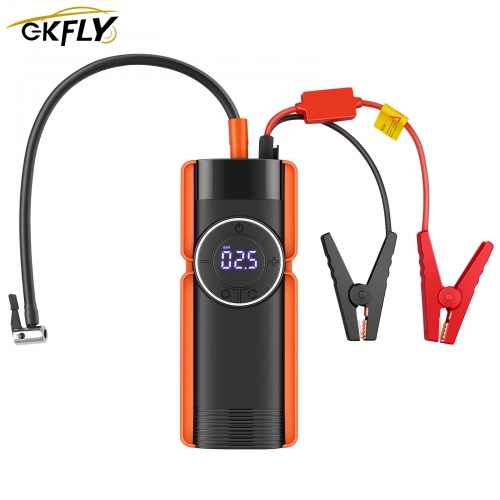 GKFLY Portable 1000A Car Jump Starter 150PSI Air Compressor 14000mAh Power Bank Air Pump Tire Inflator Car Ignition Starter Booster