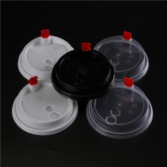 Wholesale disposable PP injection square cup fruit tea cup with lid