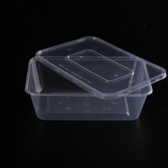 Disposable 750ml Rectangular Disposable Plastic Food Containers