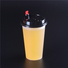 Custom Disposable Plastic Cup Lid for 90mm Diameter Bubble Tea Cup