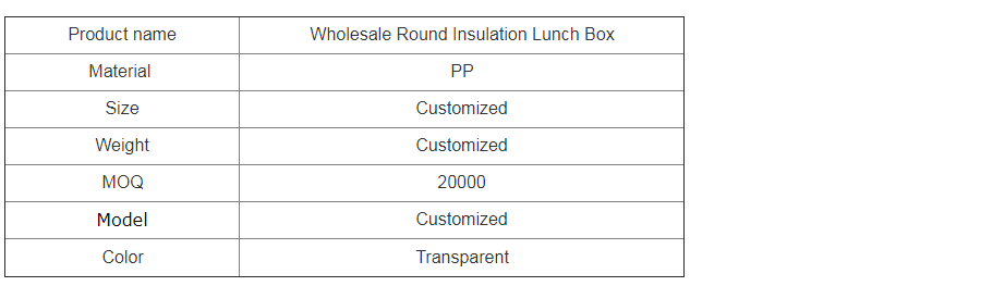 Wholesale Round Insulation Lunch Box