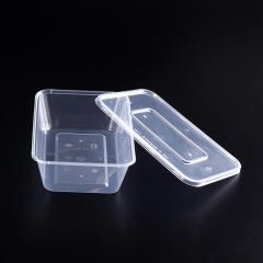 PP rectangle take away food container with lid