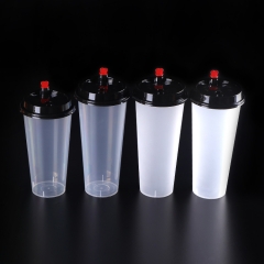 Plastic milk tea cups with pp plastic cup logo