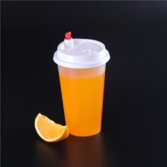 Eco-friendly PP plastic black lid dessert cup lid with transparent clear plug