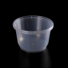 disposable round clear transparent plastic salad bowl