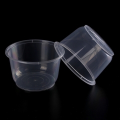 disposable round clear transparent plastic salad bowl