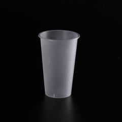 700ml transparent Bubble tea 24oz custom Disposable plastic PP with cup