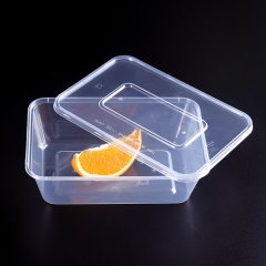 750 ml Clear Rectangular Microwave Plastic Food Container