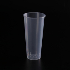 Eco friendly transparent plastic cup disposable plastic bubble tea cup plastic juice cup