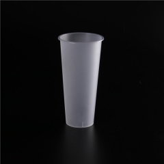 high Transparent Disposable printed custom logo new PP Bubble tea Plastic cups for cold drinking beverage milk tea