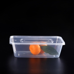 Disposable Rectangular Single Compartment Microwave Safe Bento Lunch Box Plastic Food Container