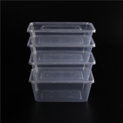 Plastic household microwave pp rectangular food container with lid