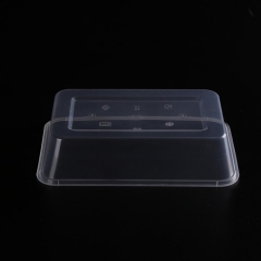 Environmentally friendly PP deep rectangular food container, microwave airtight plastic food container box