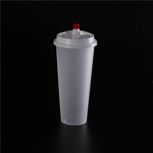 Customized 500 700ml U Shaped Transparent Disposable Milk Tea Cup Fit Takeout Plastic Cups