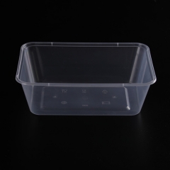 disposable plastic takeaway bento box pp plastic takeaway rectangular food storage container with lid