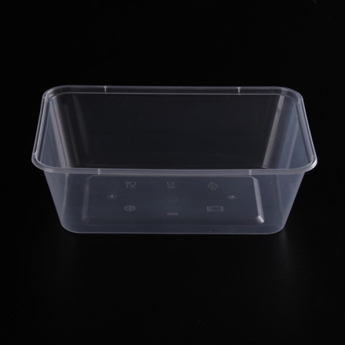 disposable plastic takeaway bento box pp plastic takeaway rectangular food storage container with lid