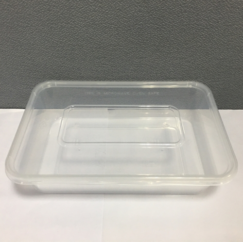 High borosilicate rectangular full compartment glass food container with MS/ TRITAN/ PP lid