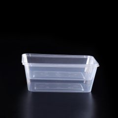 Packing use pp disposable plastic microwave rectangular food container 650ml