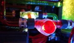 Syscooling liquid cooling water flow meter Indicator with RGB light