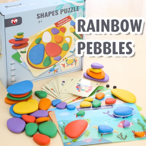 Rainbow Pebble Children's Educational Aids Desktop Interactive Logical Thinking Games Painting Educational Institutions Toys