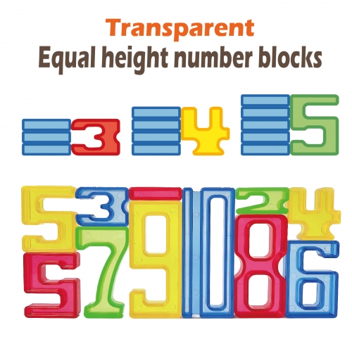 Equal height number blocks Color