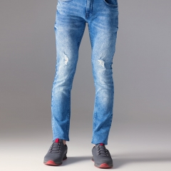 Men blue jeans pants custom