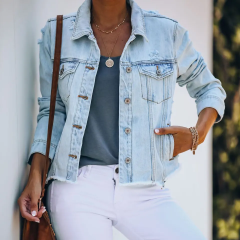 light blue ladies denim jacket