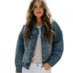 dark blue Ladies Denim Jacket