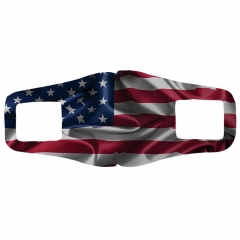 Mask creased USA flag