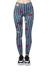 leggings fruits stripe jeans